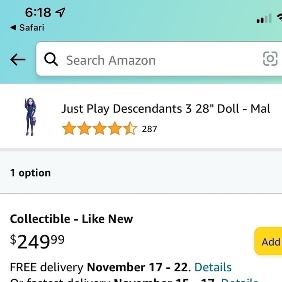 Disney The Descendants Evie 28” doll. LARGE DOLL - Picture 11 of 11